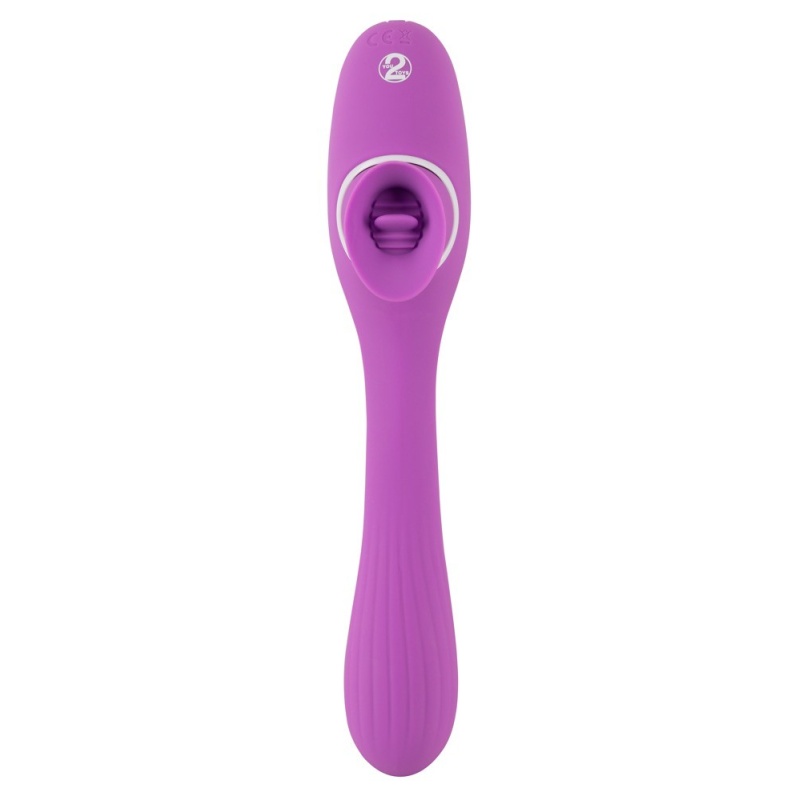 Wibrator króliczek 2 Function Bendable Vibe z ruchomym językiem i giętkim trzonem 22,3 cm - 6