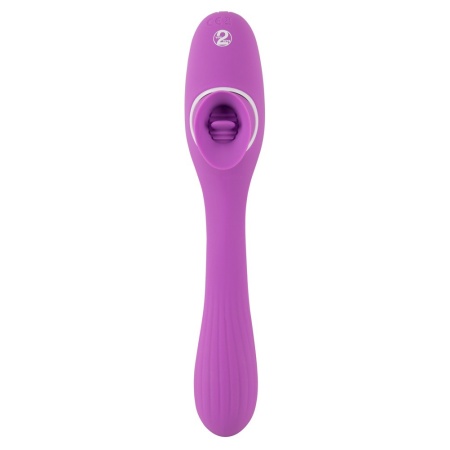 Wibrator króliczek 2 Function Bendable Vibe z ruchomym językiem i giętkim trzonem 22,3 cm - 6