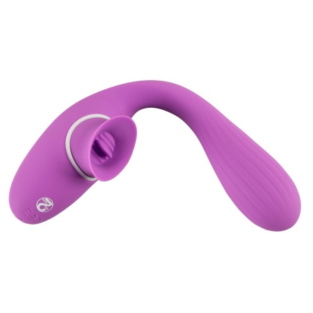 Wibrator króliczek 2 Function Bendable Vibe z ruchomym językiem i giętkim trzonem 22,3 cm - 7