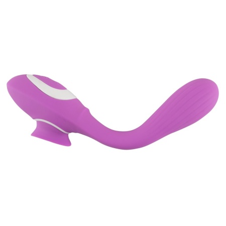 Wibrator króliczek 2 Function Bendable Vibe z ruchomym językiem i giętkim trzonem 22,3 cm - 8