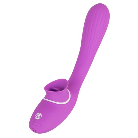 Wibrator króliczek 2 Function Bendable Vibe z ruchomym językiem i giętkim trzonem 22,3 cm - 9