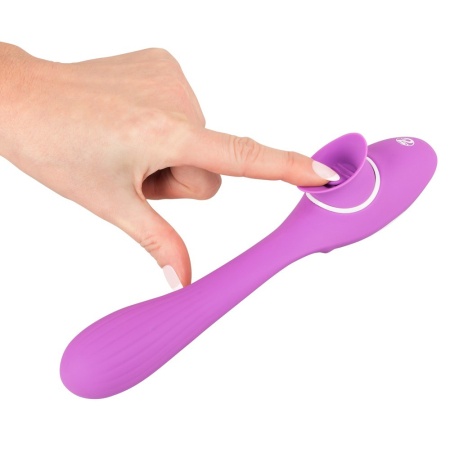 Wibrator króliczek 2 Function Bendable Vibe z ruchomym językiem i giętkim trzonem 22,3 cm - 10