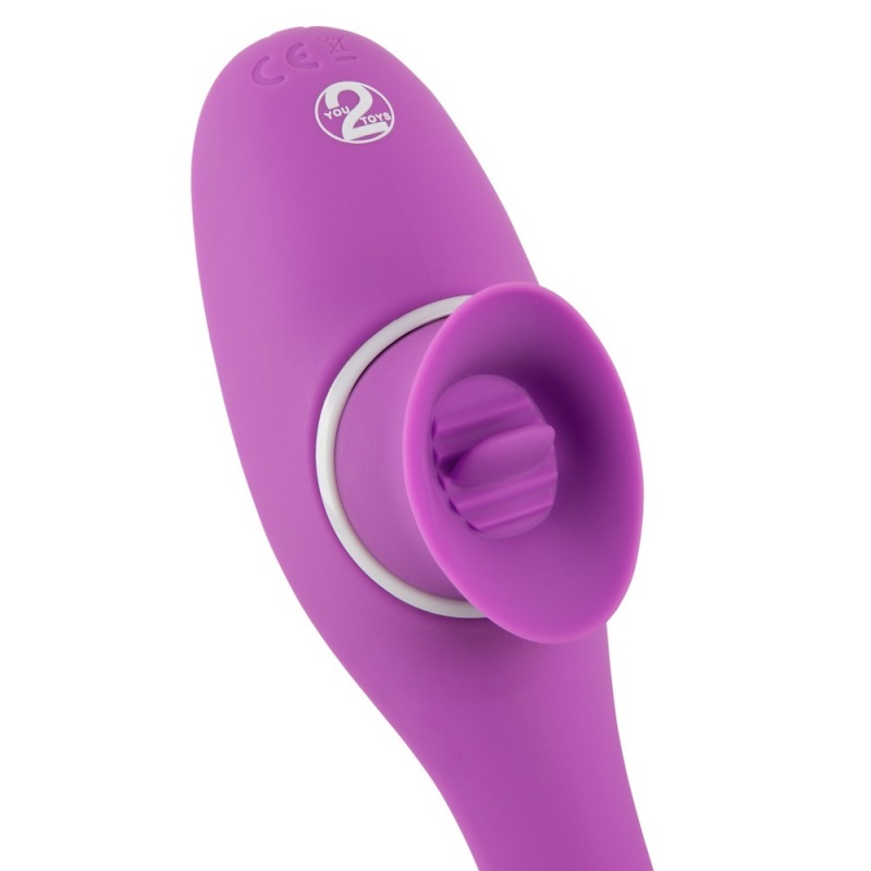 Wibrator króliczek 2 Function Bendable Vibe z ruchomym językiem i giętkim trzonem 22,3 cm - 12