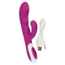 Wibrator Heating Vibe z podgrzewaniem do 42°C, ramieniem do stymulacji łechtaczki i 2 silnikami, 22 cm - 6