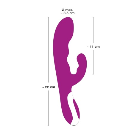 Wibrator Heating Vibe z podgrzewaniem do 42°C, ramieniem do stymulacji łechtaczki i 2 silnikami, 22 cm - 13