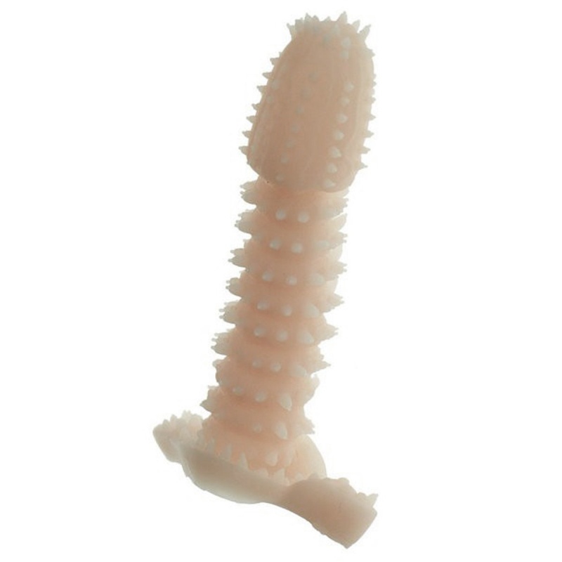 Nakładka na penisa Wolftooth Sleeve z wypustkami - 14 cm - 2