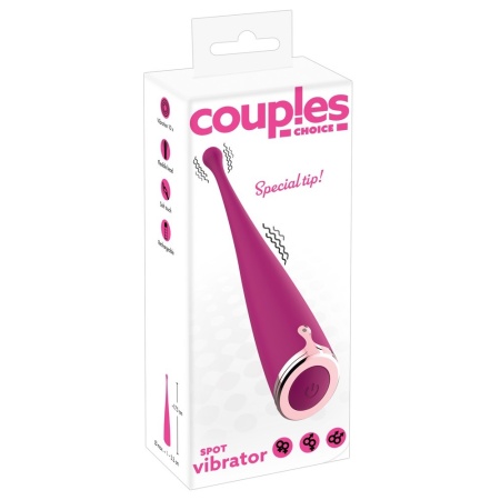 Wibrator punktowy Couples Choice Spot z elastyczną, odgiętą głowicą – dł. 17,5 cm, Ø 1–3,3 cm - 1