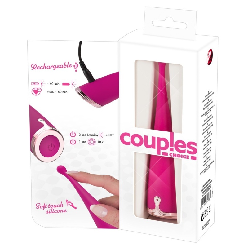 Wibrator punktowy Couples Choice Spot z elastyczną, odgiętą głowicą – dł. 17,5 cm, Ø 1–3,3 cm - 9