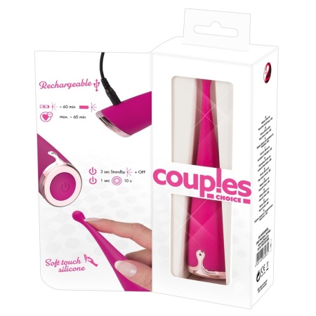 Wibrator punktowy Couples Choice Spot z elastyczną, odgiętą głowicą – dł. 17,5 cm, Ø 1–3,3 cm - 9