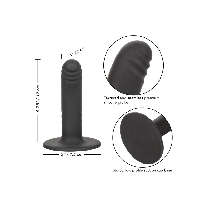 Dildo Boundless Ridged 12 cm z karbowanym trzonem i przyssawką - 5