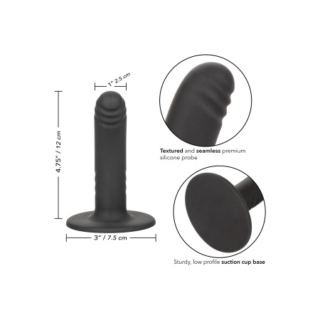 Dildo Boundless Ridged 12 cm z karbowanym trzonem i przyssawką - 5