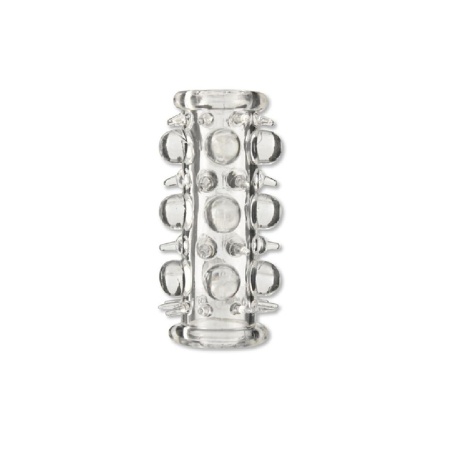Stymulator Stretchy Sleeve Clear - Elastyczna Nakładka Przelotowa z Wypustkami, Uniwersalny Rozmiar - 1