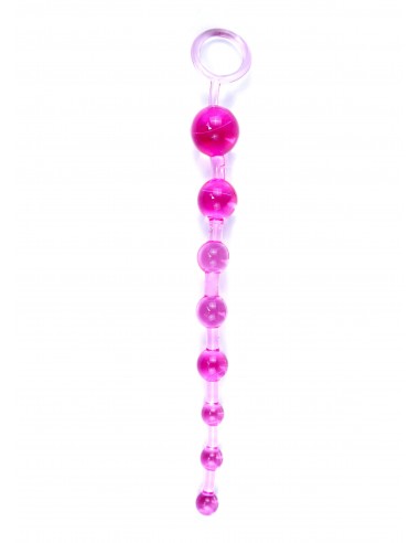 Plug/kulki-Jelly Anal 10 Beads Pink - Kulki analne, koraliki analne - 1