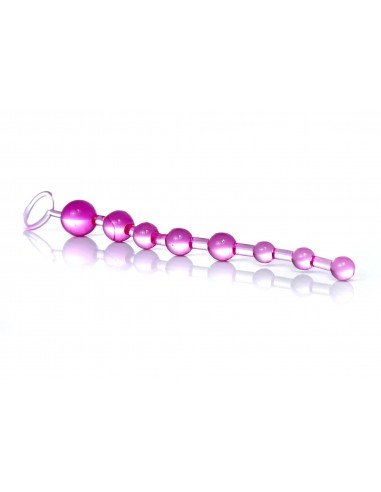 Plug/kulki-Jelly Anal 10 Beads Pink - Kulki analne, koraliki analne - 2