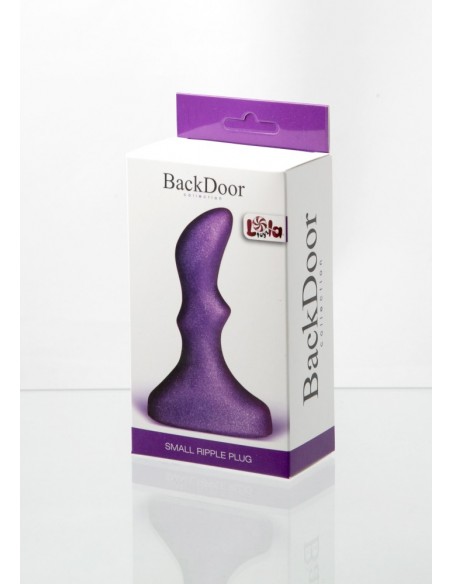 Anal Plug Small ripple plug purple - Korki analne silikonowe - 1