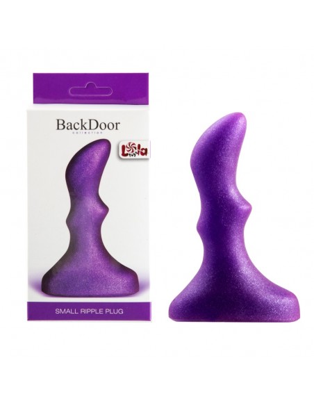 Anal Plug Small ripple plug purple - Korki analne silikonowe - 3
