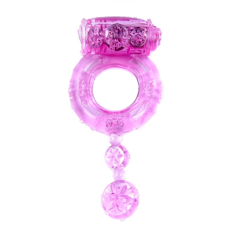 Pierścień Wibrujący Vibrating Cock Ring Pink - elastyczny TPR, wypustki stymulujące łechtaczkę, brak deklarowanych wymiarów - 1