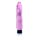 Wibrator Juicy Jelly Multispeed Pink - faktura żyłowana, płynna regulacja wibracji, długość 22 cm, średnica 4 cm - 3