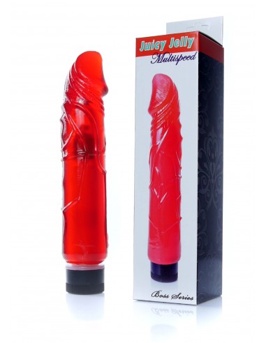 Wibrator Juicy Jelly - Multispeed Red - Wibratory żelowe - 1