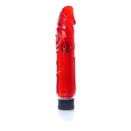 Wibrator Juicy Jelly Multispeed Red z płynną regulacją wibracji, TPR, 22 cm długości i 4 cm średnicy - 2