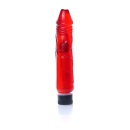 Wibrator Juicy Jelly Multispeed Red z płynną regulacją wibracji, TPR, 22 cm długości i 4 cm średnicy - 3