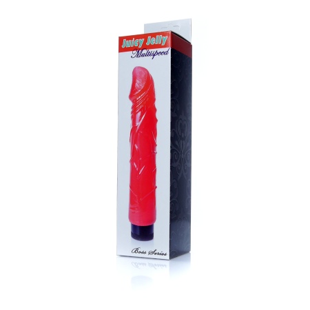 Wibrator Juicy Jelly Multispeed Red z płynną regulacją wibracji, TPR, 22 cm długości i 4 cm średnicy - 6