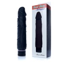 Wibrator Real Skin Black - struktura TPE imitująca skórę, regulowana prędkość wibracji, długość całkowita 22 cm, średnica 4 cm - 1