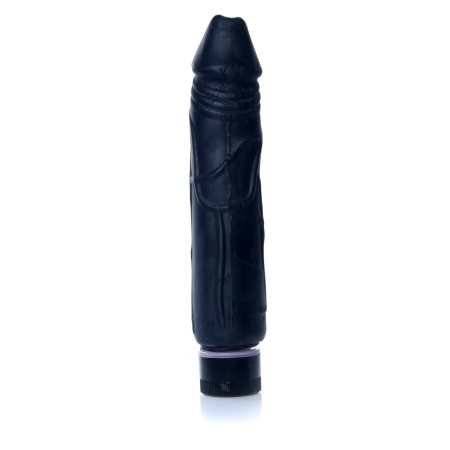 Wibrator Real Skin Black - struktura TPE imitująca skórę, regulowana prędkość wibracji, długość całkowita 22 cm, średnica 4 cm - 3