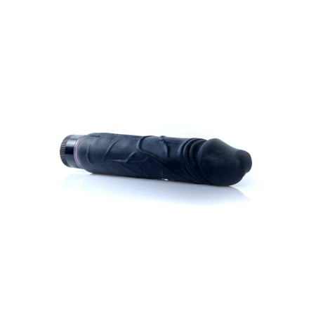 Wibrator Real Skin Black - struktura TPE imitująca skórę, regulowana prędkość wibracji, długość całkowita 22 cm, średnica 4 cm - 4