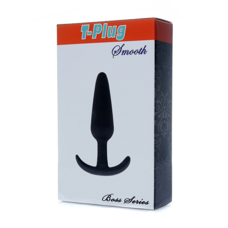 Korek analny Plug-T-Plug Smooth z uchwytem T, TPE, 12 cm x 2,8 cm - 2