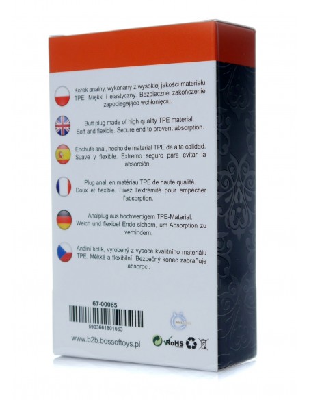 Korek Analny T-Plug Smooth - Małe Korki Analne - 4