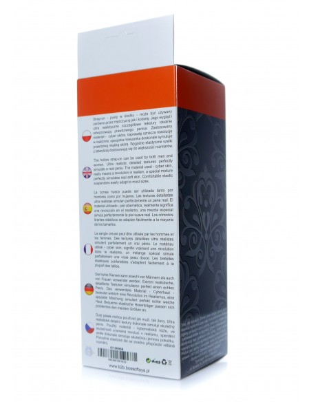 Przedłużenie Penisa Z Cyberskóry Na Pasku Hollow Strap-On - Strap-ony, dilda na pasku bez wibracji - 9