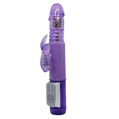 Wibrator króliczek Mr. Rabbit - 4 rotacje koralików, 4 wibracje i funkcja thrusting, długość 24 cm, średnica 3,5 cm - 1