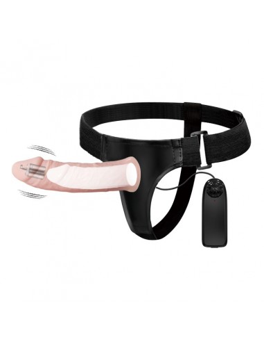 Wibrujące Sztuczny Penis Na Pasku Vibrating Hollow Strap-On - Multispeed - Strap-ony, dilda na pasku z wibracją - 2