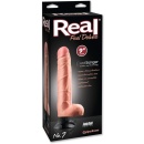 Wibrator Real Feel Deluxe No.7 Light – powłoka Fanta Flesh (TPR), stopka ssąca, 23 cm - 1