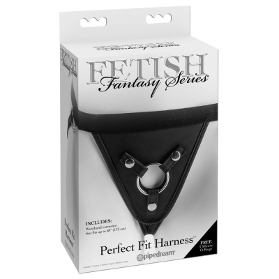 Uprząż Strap-On Perfect Fit Harness – regulacja talii do 173 cm, obwód uda do 76 cm, pierścienie do 5 cm - 1