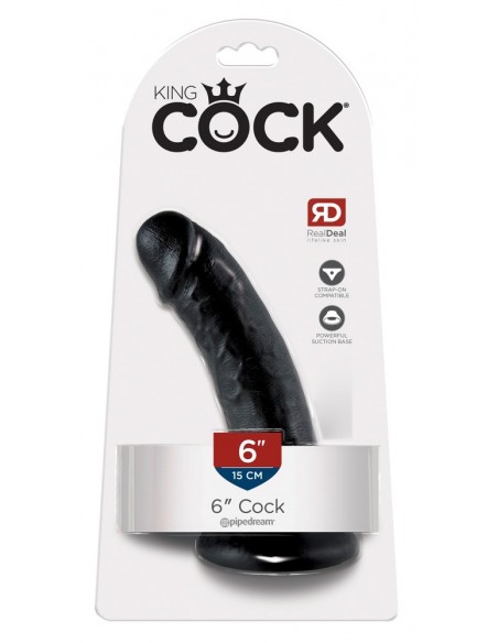 King Cock 6" Cock Dark - Dilda realistyczne - 1