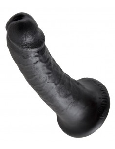 King Cock 6" Cock Dark - Dilda realistyczne - 1 2