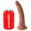 Realistyczne dildo PVC z przyssawką, model 7" Tan, 20,5 cm - 2