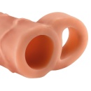 Nakładka na penisa Fantasy X-Tensions Perfect 2'' z pierścieniem jąder, TPE, 19 cm - 3