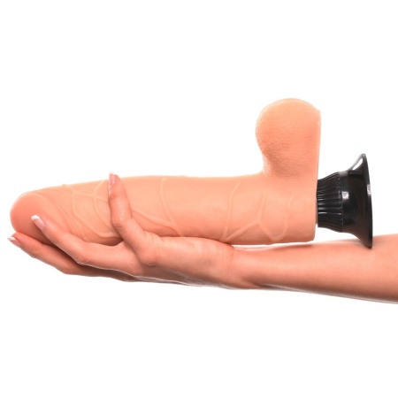 Wibrator realistyczny Real Feel Deluxe No.9 Light – powłoka Fanta Flesh Skin, wibracje wielobiegunowe, 24 cm - 5