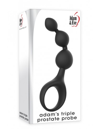 ADAMS TRIPLE PROSTATE PROBE BLACK - Kulki analne, koraliki analne - 4