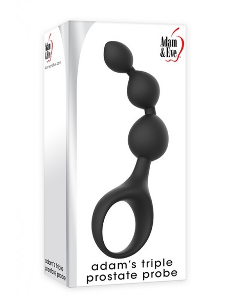 ADAMS TRIPLE PROSTATE PROBE BLACK - Kulki analne, koraliki analne - 4