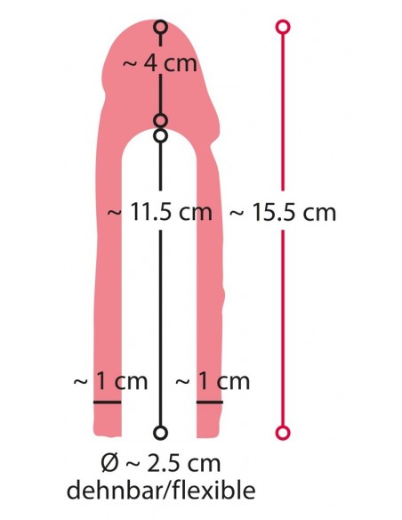 Nature SkinExtensionSleeve+4cm - Przedłużki i nakładki na penisa - 4