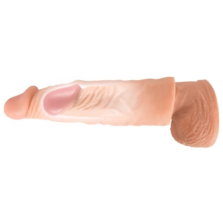 Nakładka na penisa Nature Skin Extension Sleeve+3 – wydłużająca o 3 cm, średnica wewnętrzna 2,5 cm - 2