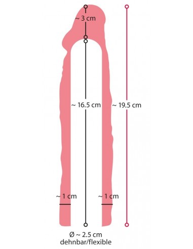 Nature Skin Extension Sleeve+3 - Przedłużki i nakładki na penisa - 3