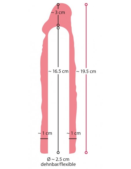 Nature Skin Extension Sleeve+3 - Przedłużki i nakładki na penisa - 3