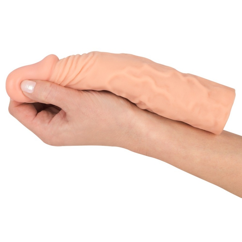 Nakładka na penisa Nature Skin Extension Sleeve+3 – wydłużająca o 3 cm, średnica wewnętrzna 2,5 cm - 8