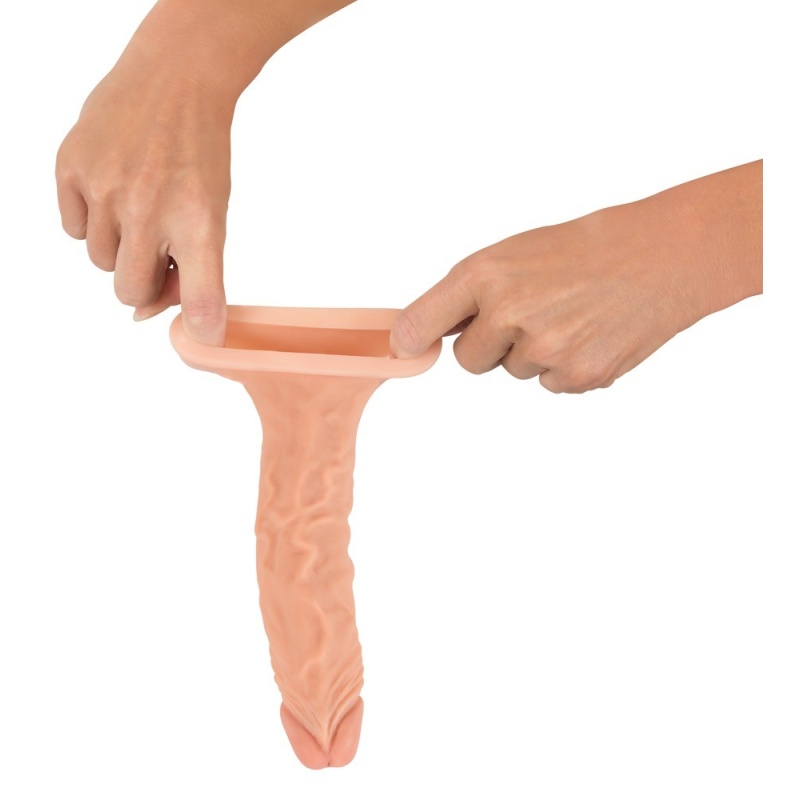 Nakładka na penisa Nature Skin Extension Sleeve+3 – wydłużająca o 3 cm, średnica wewnętrzna 2,5 cm - 11