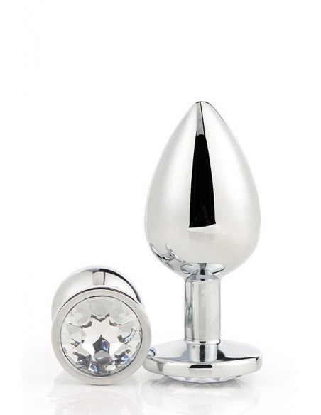 GLEAMING LOVE SILVER PLUG MEDIUM - Korki analne stalowe - 1